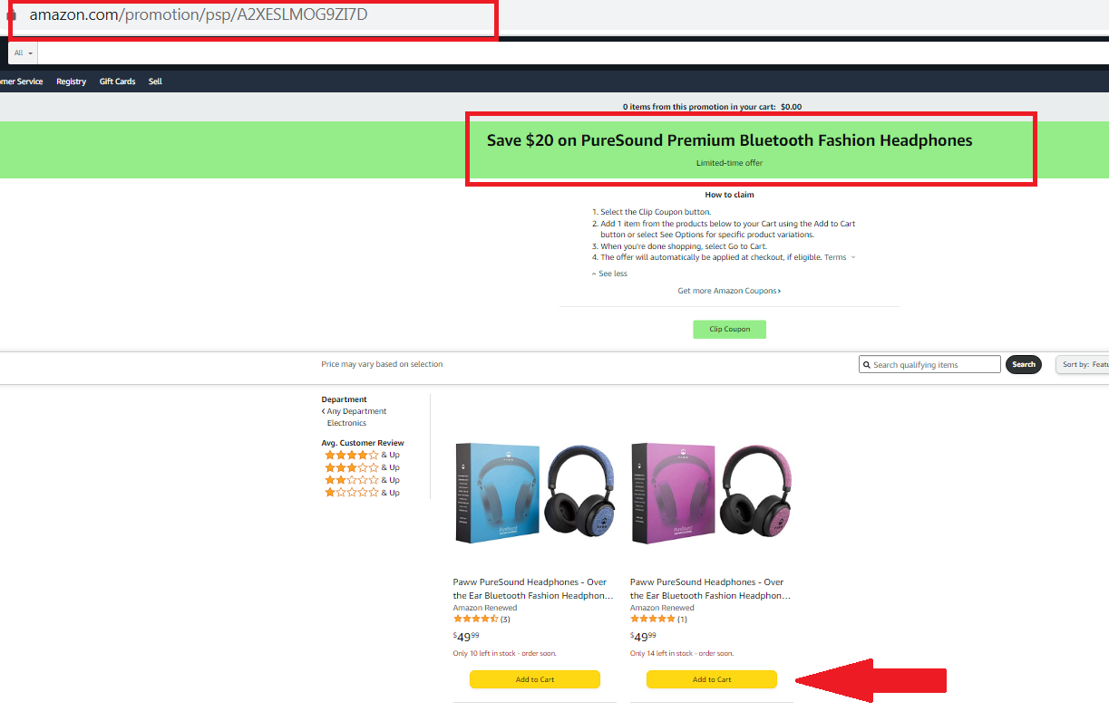 discounted amazon product coupon that wroks on 2022